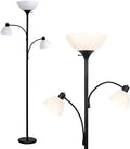 Brightech Sky Dome Double LED Floor Lamp, Black