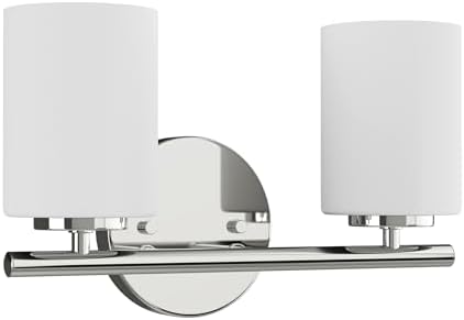 Progress Lighting Replay 2-Light Bath Vanity Light, Polished Nickel