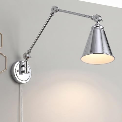 Chrome Mid-Century Modern Swing Arm Wall Sconce