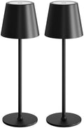 uuffoo 2 Pack Cordless Table Lamps, 5000mAh, Black
