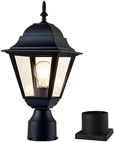 Windben Outdoor Post Light, 16.5", Matte Black