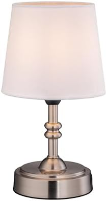 O’Bright Seraph Mini Cordless LED Table Lamp, Brushed Nickel