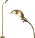 LALISU Modern Metal Reading Floor Lamp, Gold