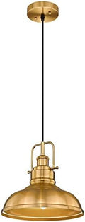 zeyu Farmhouse Pendant Light, Gold, 1-Light