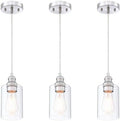 WISBEAM Pendant Light, Nickel, 3-Pack