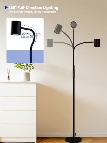 GLOWRIUM 62" LED Reading Floor Lamp
