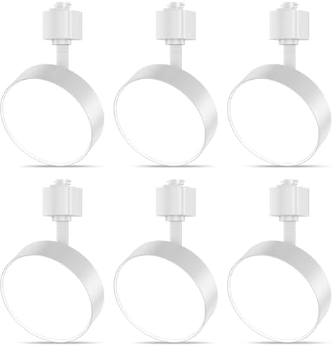 Diffuse J Type Track Lighting Heads, 12W, 6 Pack