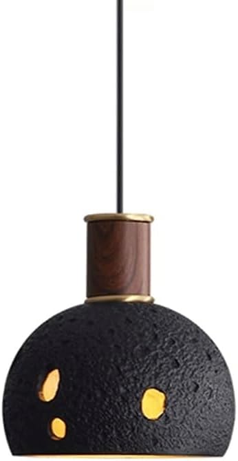 Mid Century Natural Stone Pendant Light, Beige