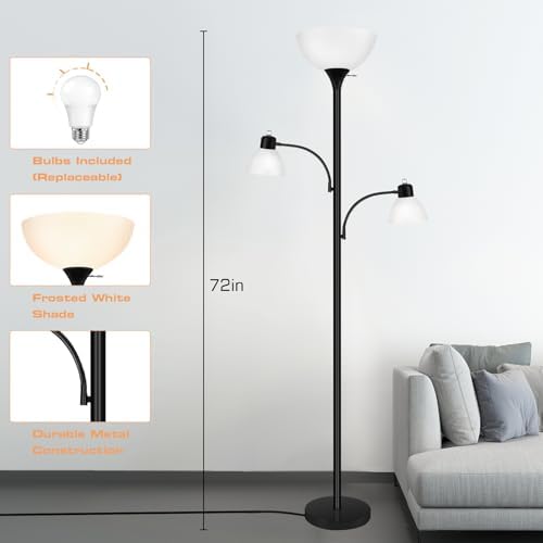 Luvkczc 72" Tall Torchiere Floor Lamp