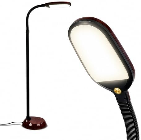 Brightech Litespan LED Floor Reading Lamp, Havana Brown
