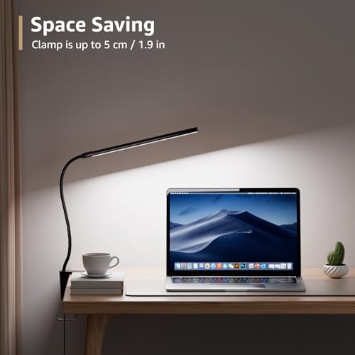 Lepro Clip-on Desk Lamp, 460LM 5W Black