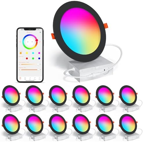 Smart 6 Inch Recessed Lighting, 12 Pack
