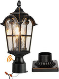 120V Black Dusk-to-Dawn Aluminum Outdoor Post Light
