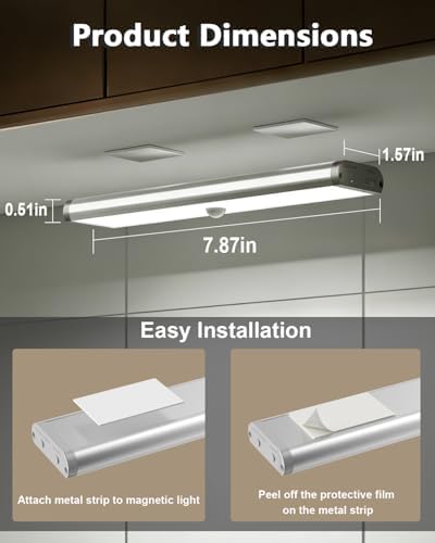 SZOKLED 58-LED RGB Under Cabinet Lights, 2 Pack