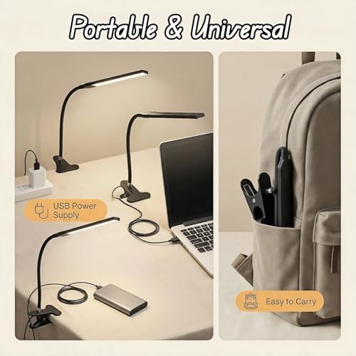 BUBBLE-FLY LED Clip-on Reading Light, 32 LED, 7W Black