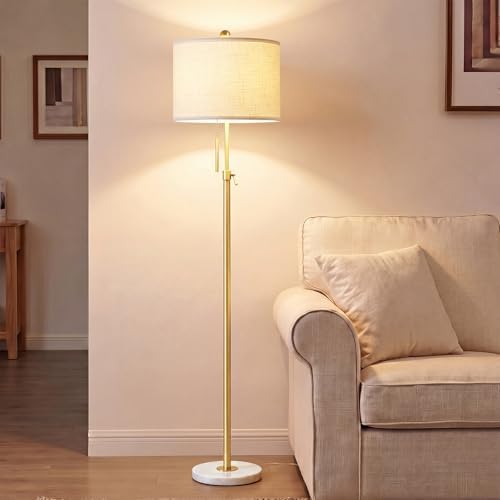 Qingmiao Gold Floor Lamp, 55"-67" Adjustable, Dimmable