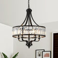 Modern Black 5-Light Crystal Chandelier