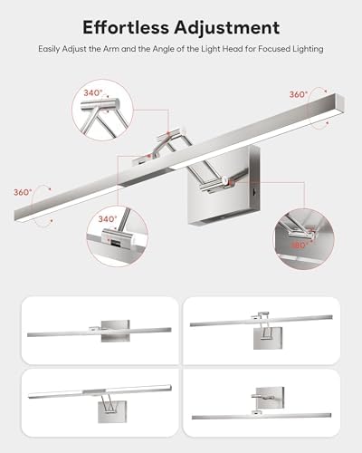 VONLUCE 30-Inch LED Bathroom Vanity Light, Brushed Chrome
