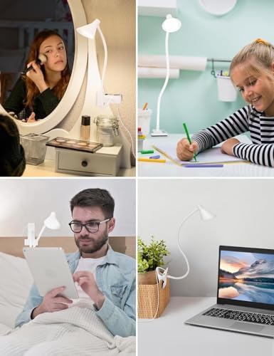 USB Clip-On Reading Light for Bed, Dimmable