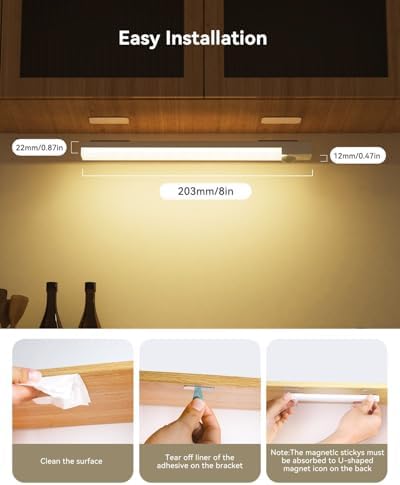 Under Cabinet Lighting, 8Inch, 6Pack
