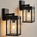 Solar Outdoor Motion Sensor Wall Lanterns, 2 Pack