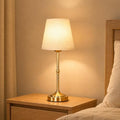 FLY2SKY Rechargeable Gold Cordless Table Lamp,3 Color Dimmable Bedside