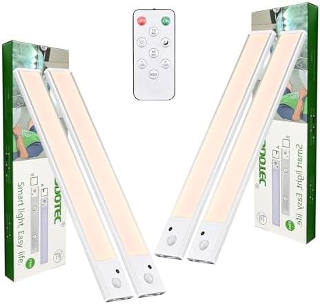 12 inch Wireless Motion Sensor Under Cabinet Lights, 4 Pack