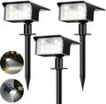 nipify 62 LED Solar Motion Sensor Spot Lights, 3 Pack