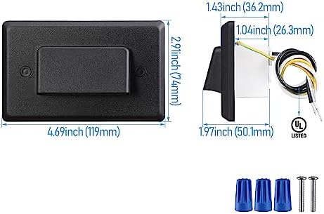 LEONLITE LED Step Lights, Black, 6-Pack