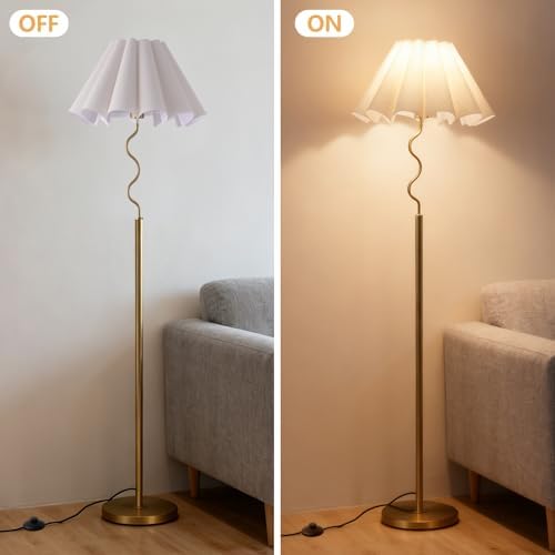 EOEYYOYB Modern Floor Lamp, 3 Color Temperatures, Gold