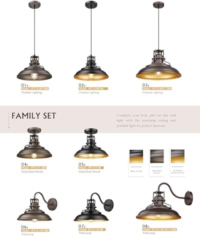 FEMILA Oil-Rubbed Bronze Outdoor Semi Flush Ceiling Light