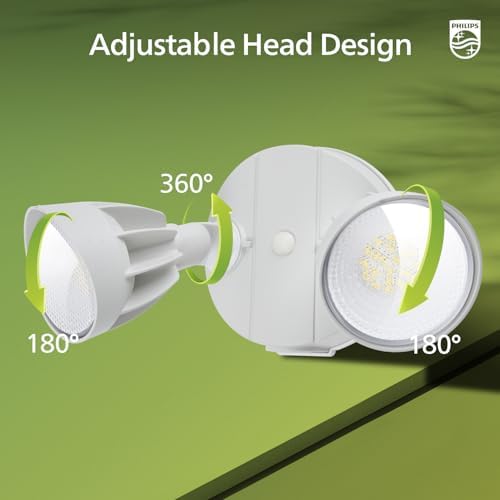 Philips 44W 3500LM 2-Head LED Security Flood Light