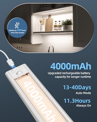 17" Under Cabinet Lights, Motion Sensor, 2 Pack