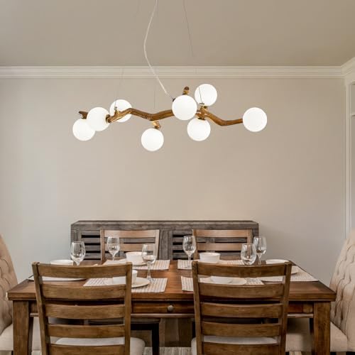8-Light Mid Century Modern Chandelier