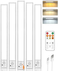 16inch Rechargeable Under Cabinet Lighting, Remote, 5 Pack