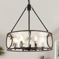6-Light 19.5" Drum Chandelier