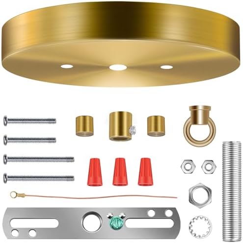 6 Inches Brass Light Canopy Kit