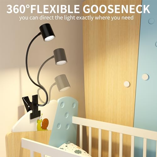 USB Clip-on Desk Lamp, Book Light for Reading