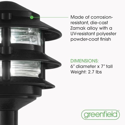 Greenfield 120V 3-Tier LED Outdoor Pathway Light