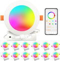 MELPO 4 Inch Smart Recessed Ceiling Light, 12 Pack