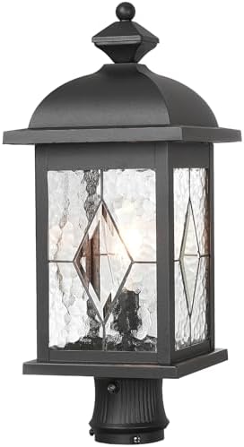 Black Aluminum Dusk to Dawn Outdoor Post Light