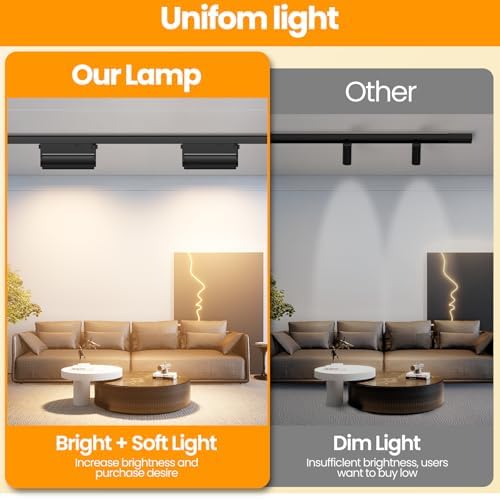 3-Pack Linear H-Track Lighting Heads, Black