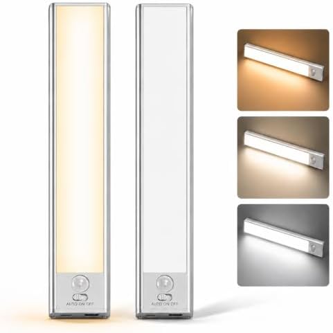 2Pack Under Cabinet Lighting, 2200mAH Recharge Motion Sensor Light