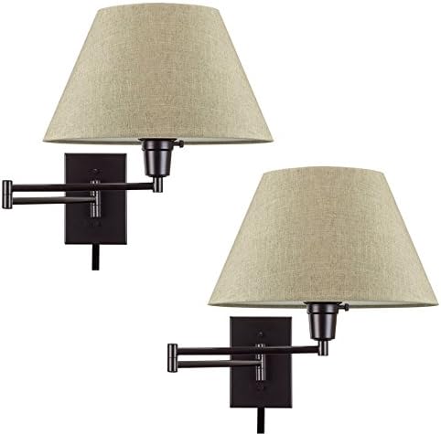 Kira Home Cambridge 15" Swing Arm Wall Sconce, 2-Pack