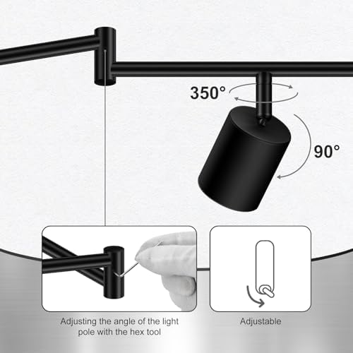 AUQUEE 8-Light LED Track Lighting Fixtures, Black