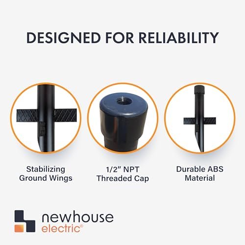17" Outdoor Landscape Lighting Mounting Post, MPOST17