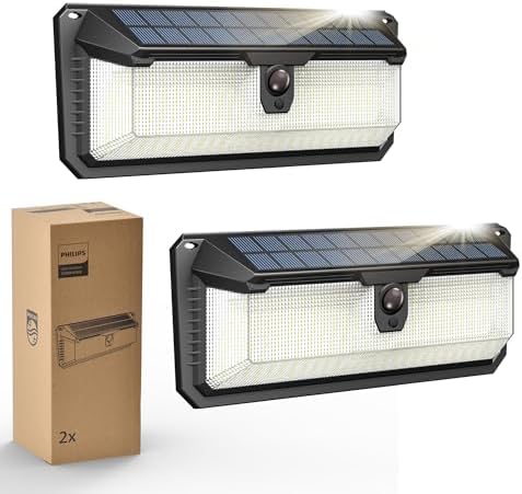 Philips Solar Outdoor Motion Sensor Lights, 258 LEDs