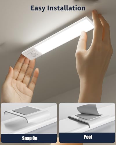 3-Pack 12 Inch Rechargeable Motion Sensor Under Cabinet Lights
