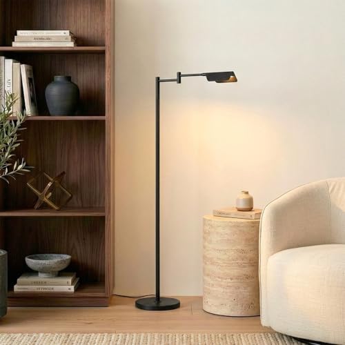 Brightech Leaf Pharmacy LED Reading Lamp, Dimmable, Jet Black