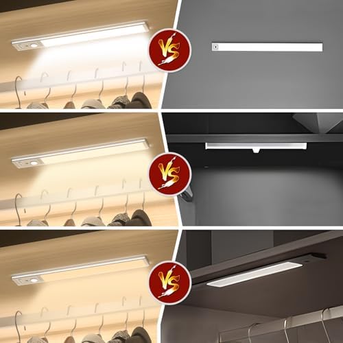 10 Inch 3 Color Motion Sensor Under Cabinet Lights, 2 Pack